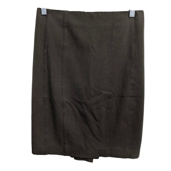 Express Women's Pencil Skirt, Size 2, Brown, Zipper Back, Lined, Layered Vent - Picture 1 of 10
